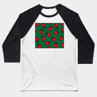 ladybird pattern Baseball T-Shirt